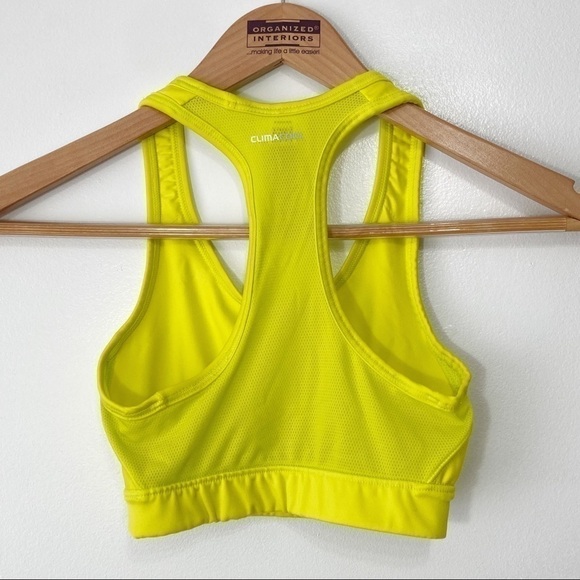 Adidas Techfit Neon Yellow Racerback Sports Bra Size XS - Picture 5 of 9